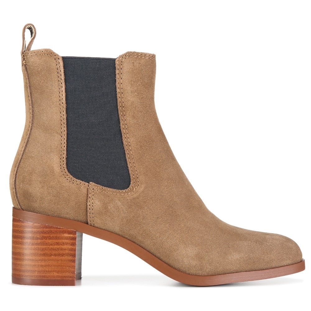 Cognac Suede Chelsea Boots - Picture 2 of 6